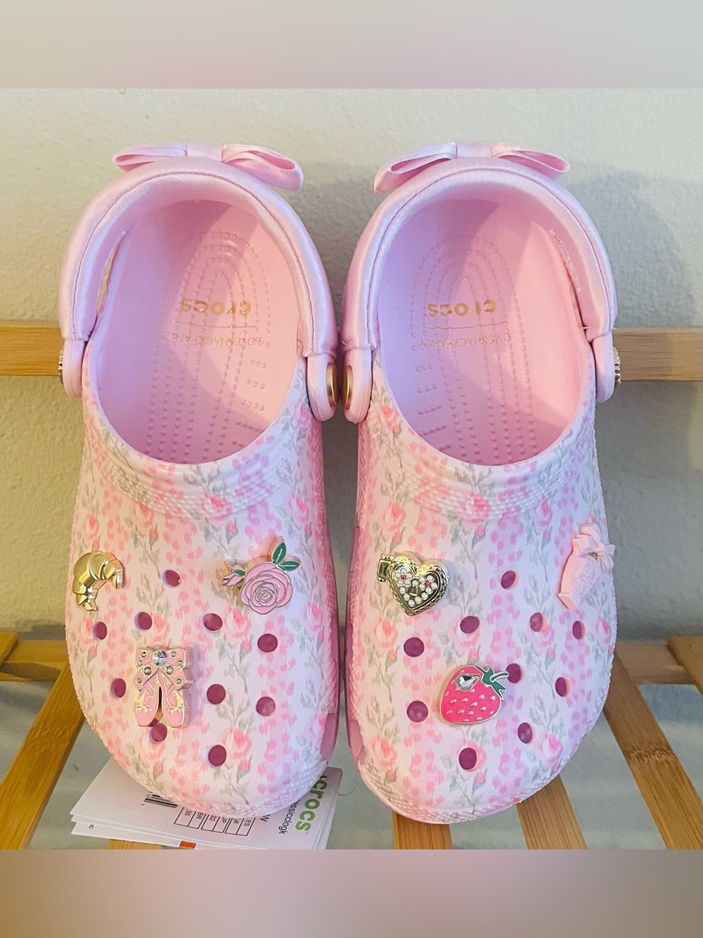 NEW…LoveShackFancy Kids' Pink Floral Classic Clog - Picture 4 of 8